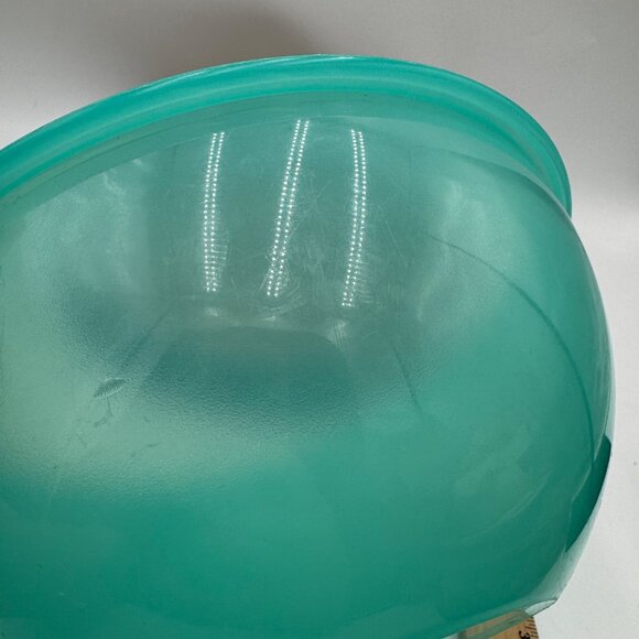 Vintage Tupperware Mixing Storage Bowl Wonderlier Bowl turquoise blue missing li - Picture 3 of 10
